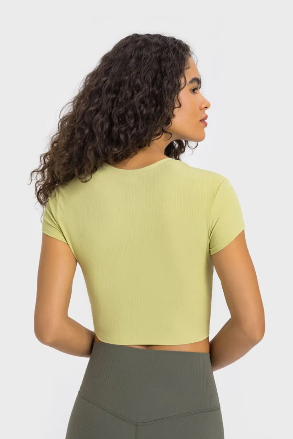 Short Sleeve Cropped Activewear Top