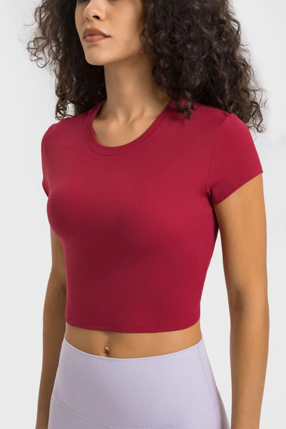 Short Sleeve Cropped Activewear Top