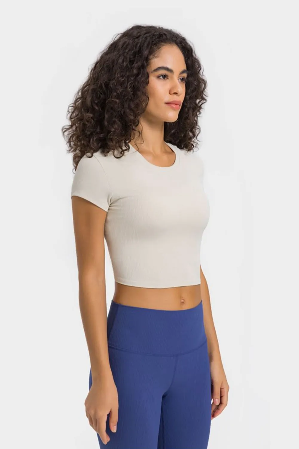 Short Sleeve Cropped Activewear Top