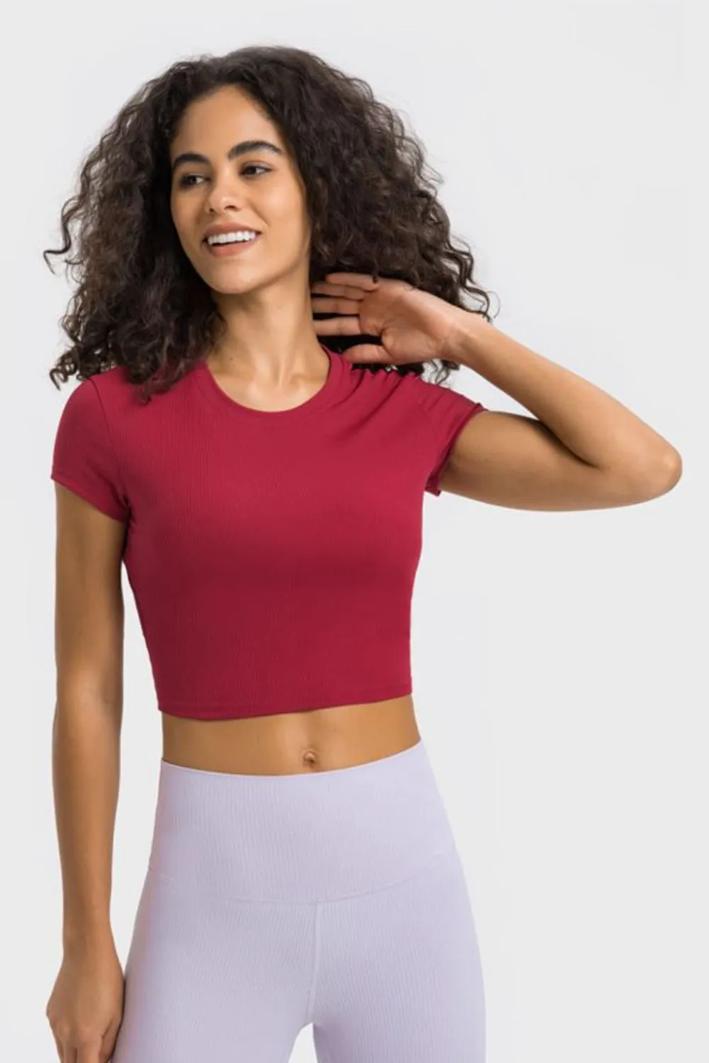 Short Sleeve Cropped Activewear Top