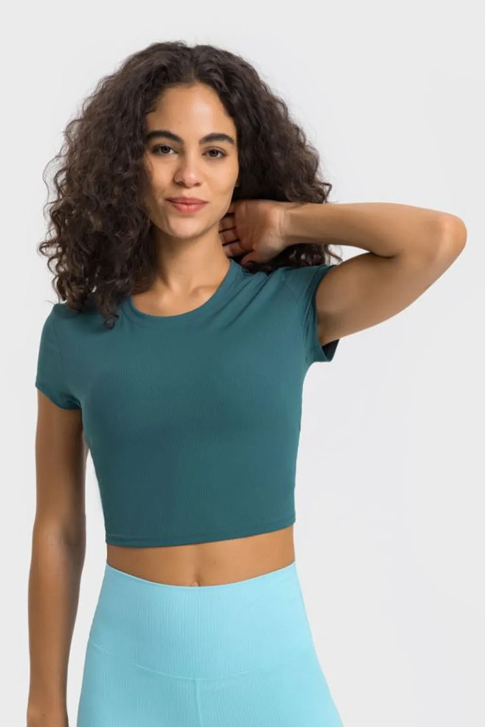 Short Sleeve Cropped Activewear Top