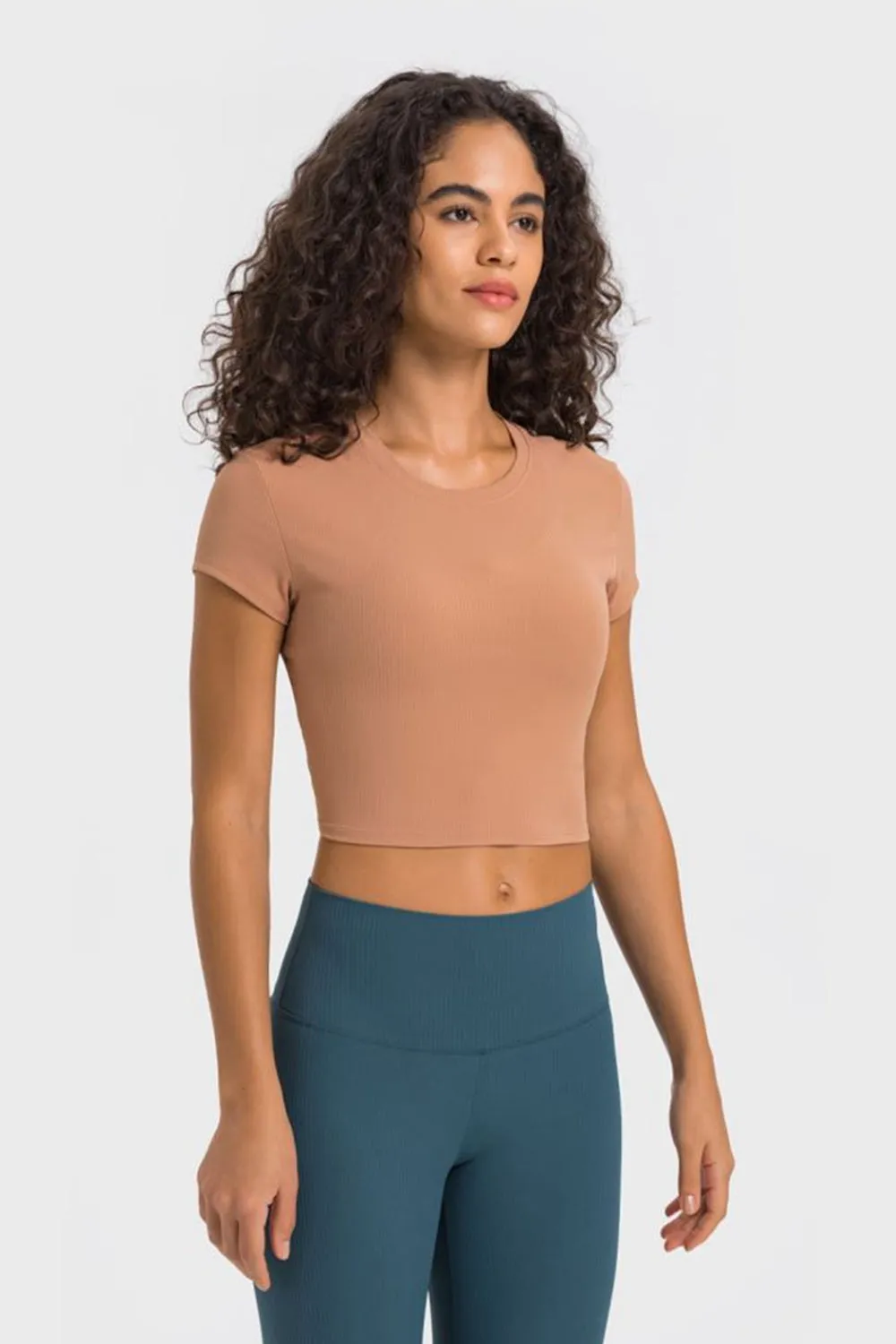 Short Sleeve Cropped Activewear Top