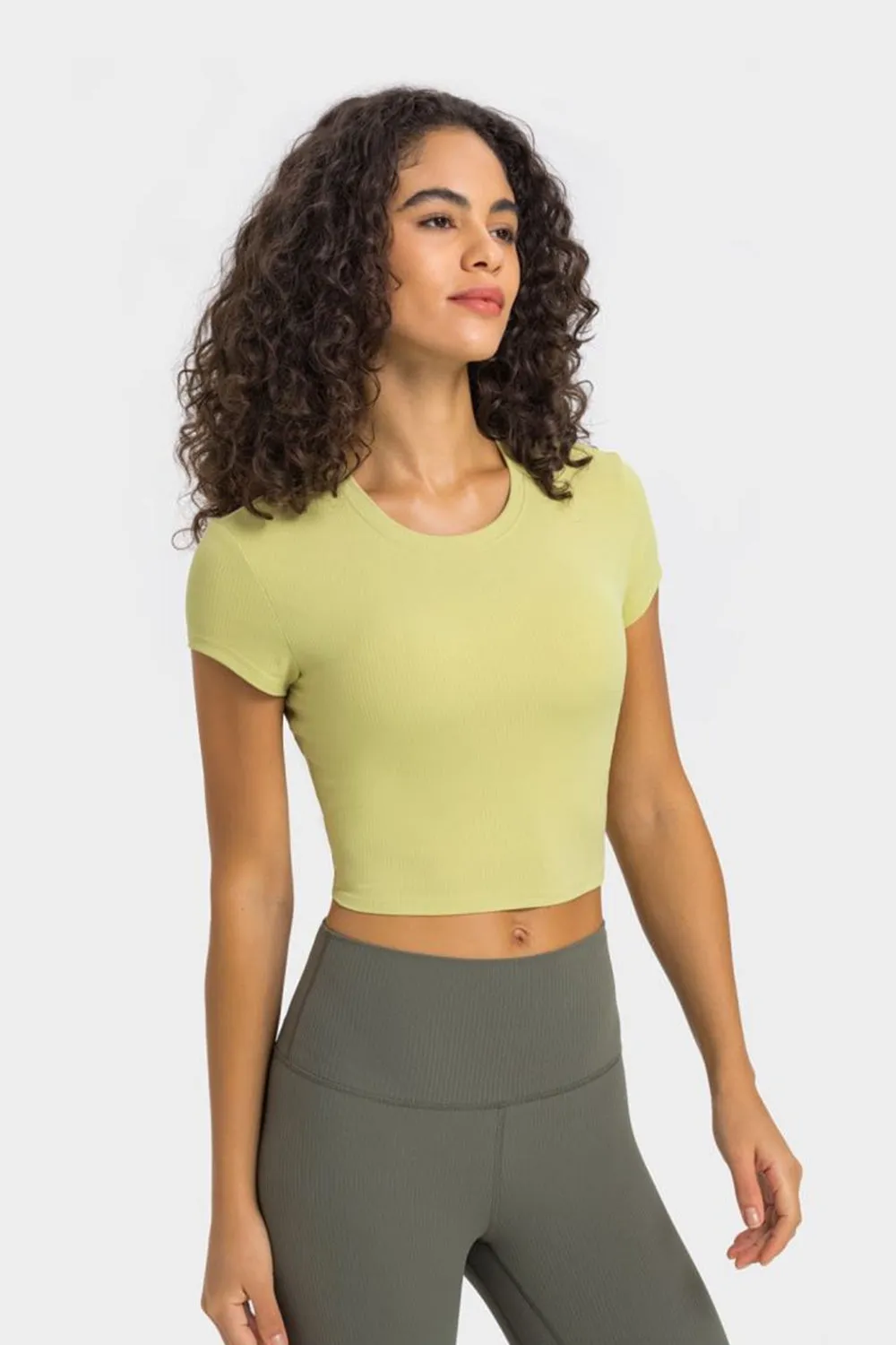 Short Sleeve Cropped Activewear Top