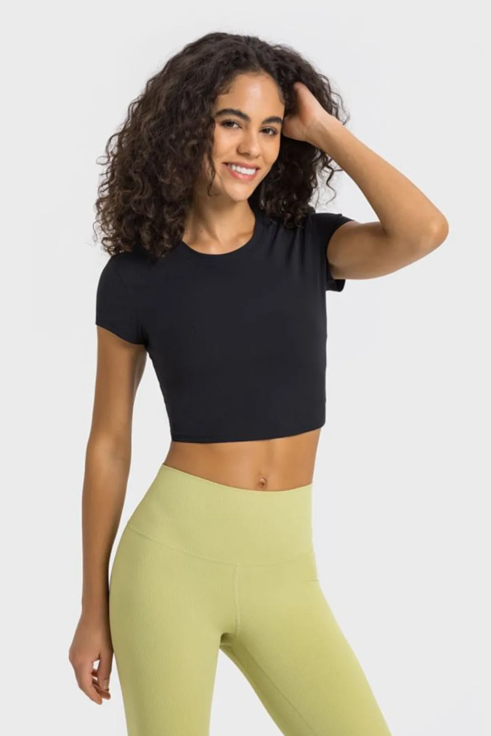 Short Sleeve Cropped Activewear Top