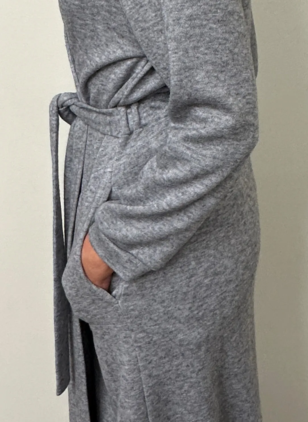 Silver Knit Long Robe