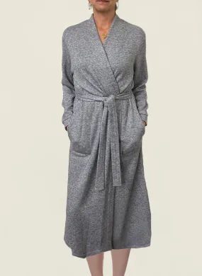 Silver Knit Long Robe