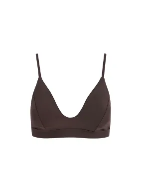 sustainable swimwear top ollie chocolate