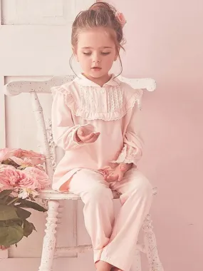 Sweetest Dreams Ruffle Collar Pink Pajamas