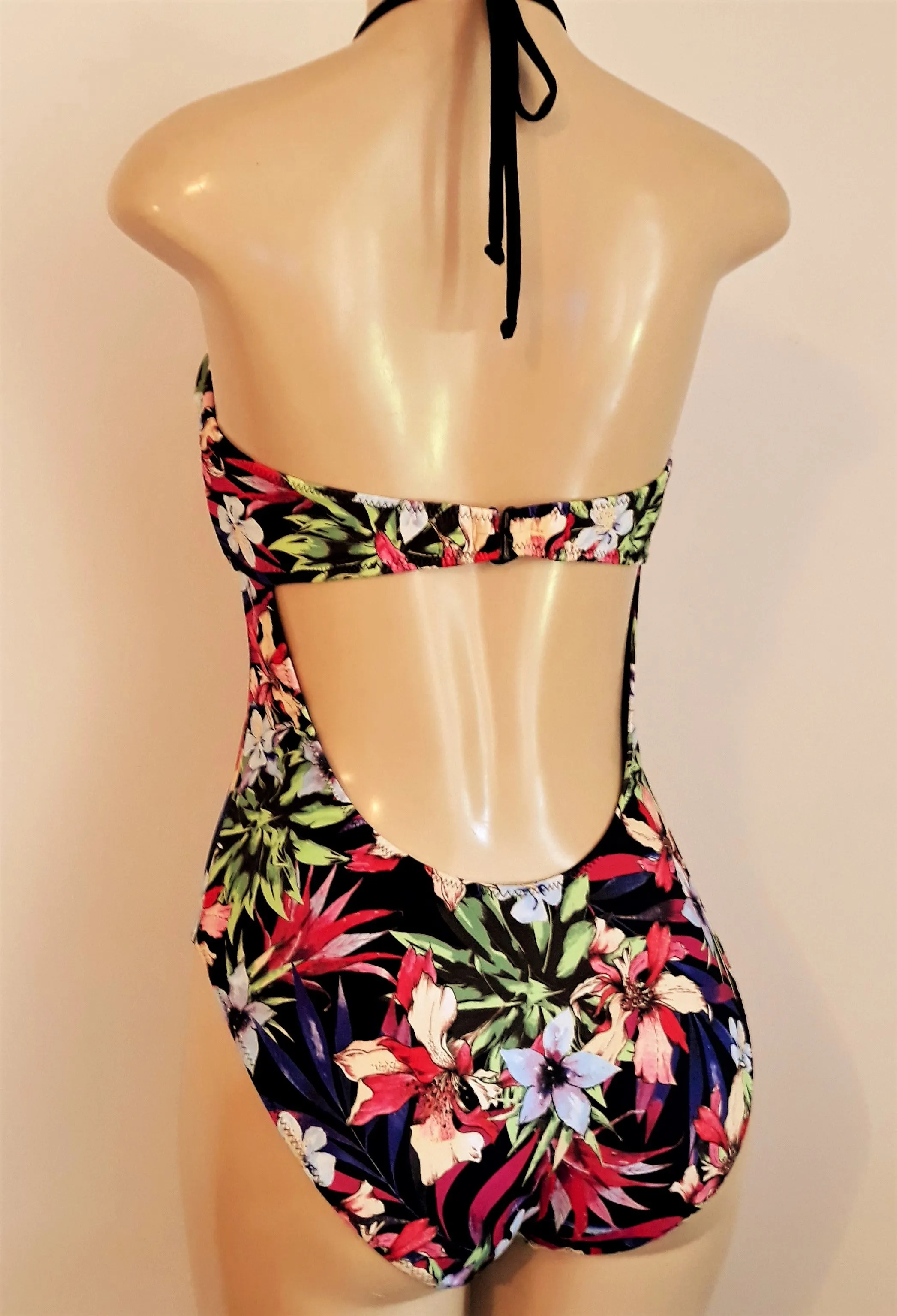 Tube One Piece Swimsuit Low Back Bathing Suit