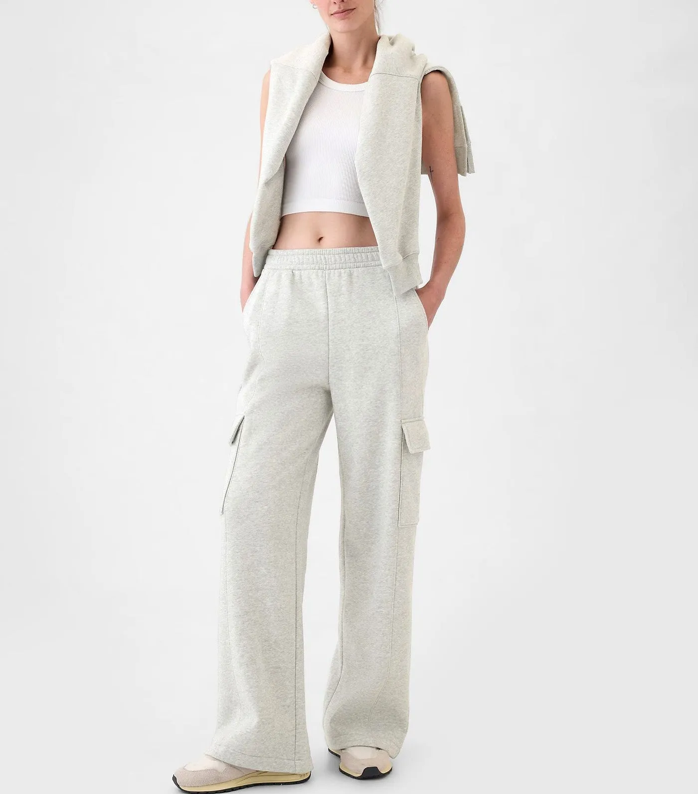 Vintage Soft Cargo Sweatpants Light Heather Gray