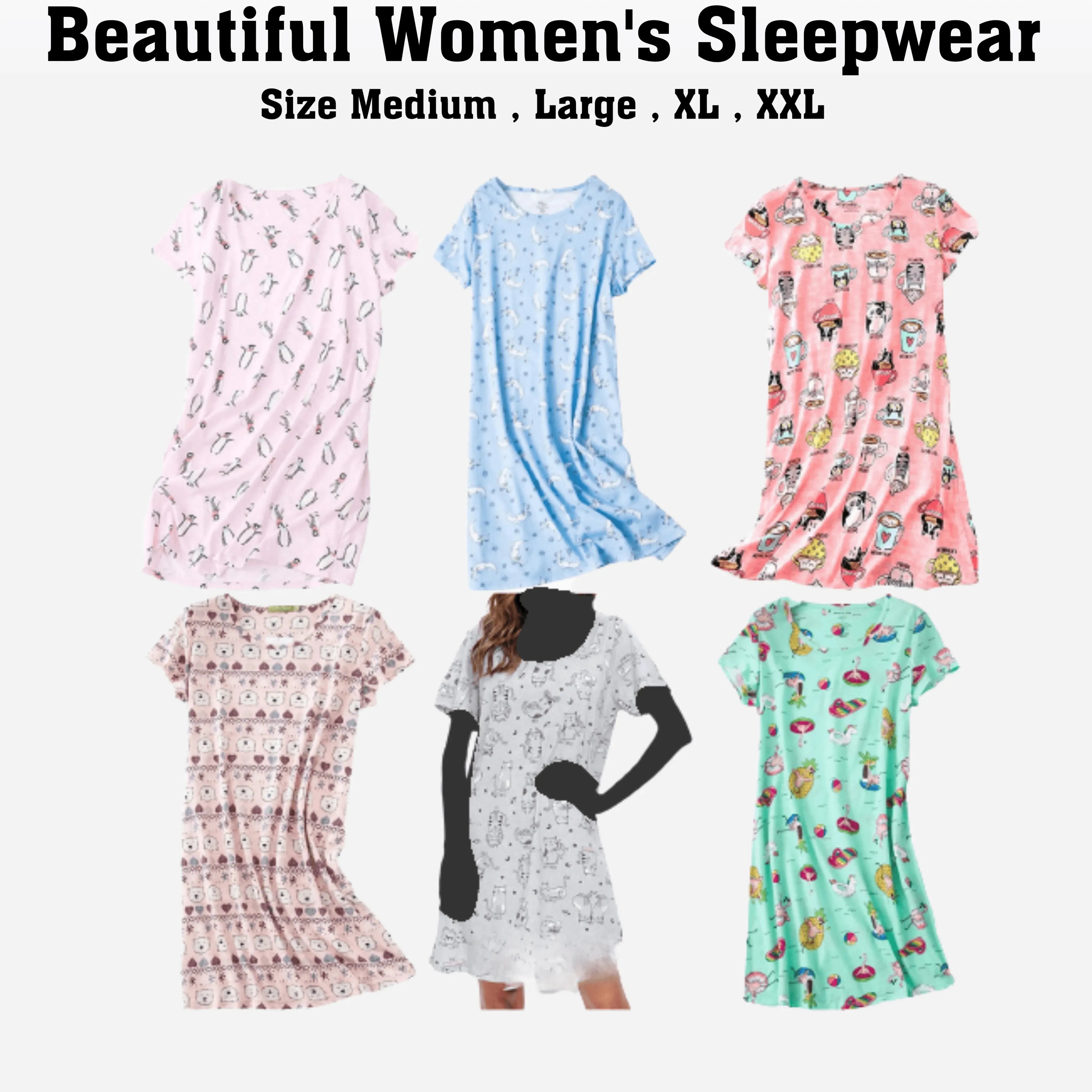 Wholesale Women's Pajamas Loungewear Nightgowns 96 Pcs