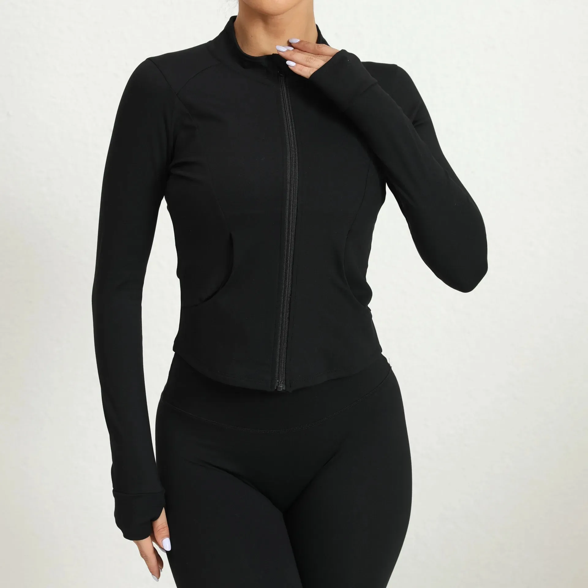 Winter Warm Long Sleeve Sports Jacket Activewear Running Workout Clothes