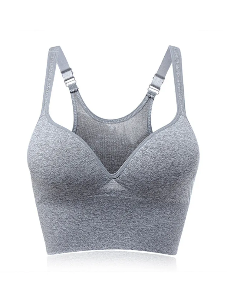 Wireless Sporty Shockproof Running Push Up Sports Bra