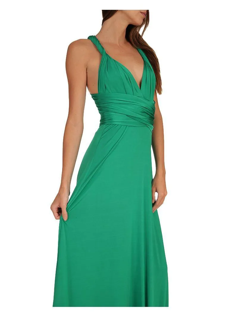 Wrap Dress - Maxi - Jade Green