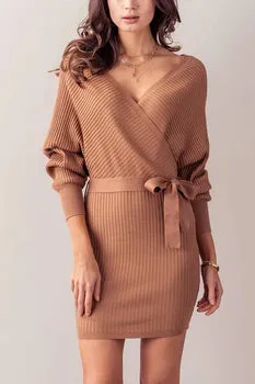 Wrap Sweater Dress